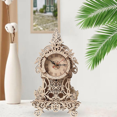 Wanduhr holz puzzle bau - 3d,